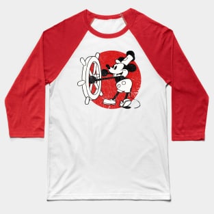 Steamboat Willie -- Retro Design Baseball T-Shirt